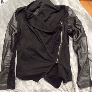 Half Leather, half fabric Jacket